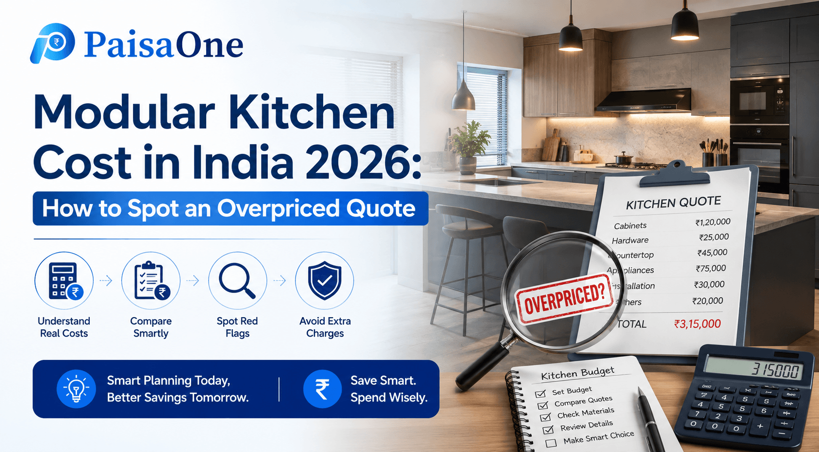 Modular Kitchen Cost in India 2026: How to Spot an Overpriced Quote